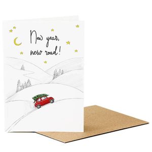 Открытка New year, new road!