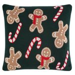 Подушка вязаная с новогодним рисунком Gingerman из коллекции New Year Essential, 45x45 см
