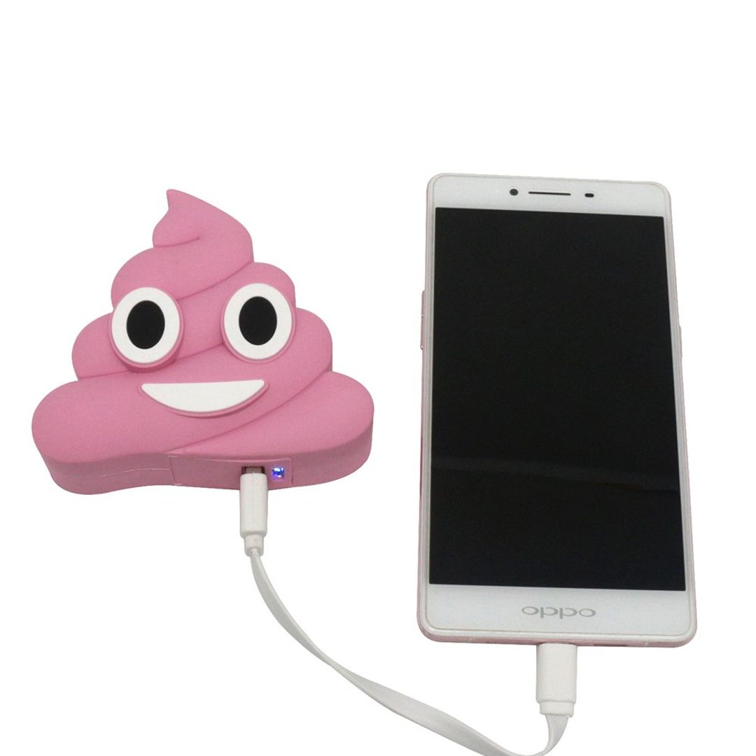 Внешний аккумулятор Power Bank Emoji Розовая какашка