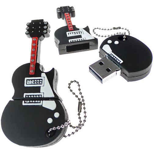 Флешка Гитара Gibson Les Paul Custom 16 Гб В открытом и закрытом виде