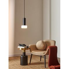 Светильник подвесной Fungus, 15х25 см, белый/черный