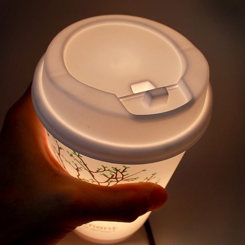 Светильник Стакан с кофе Дерево Светильник Стакан с кофе Дерево