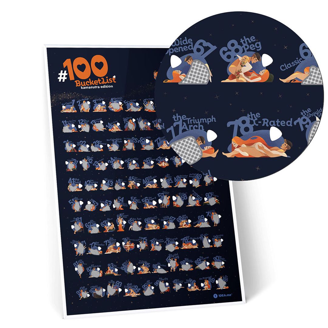 Скретч-постер 100 поз Kamasutra edition
