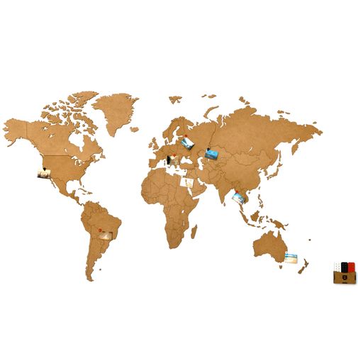Декоративная Карта мира Wall Decoration Brown XXL