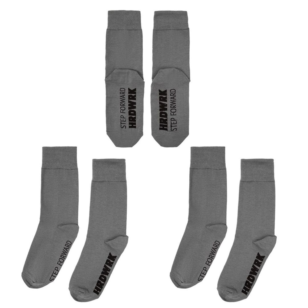 Носки Hard Work серые 3 пары (38-41)