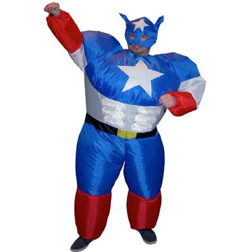 Надувной костюм Капитан Америка