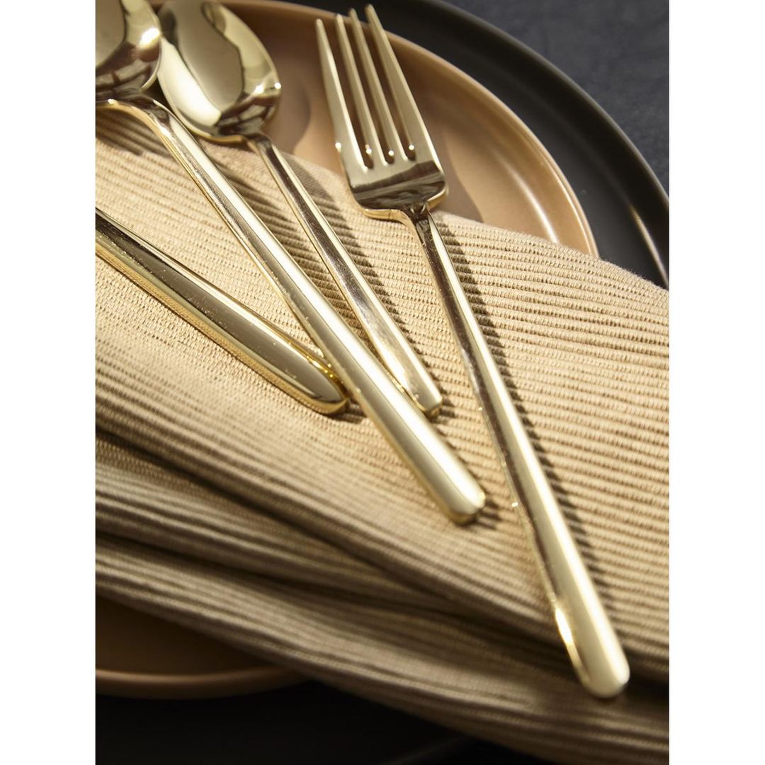 Набор столовых приборов Pure, золотистые глянцевые, 24 пред.