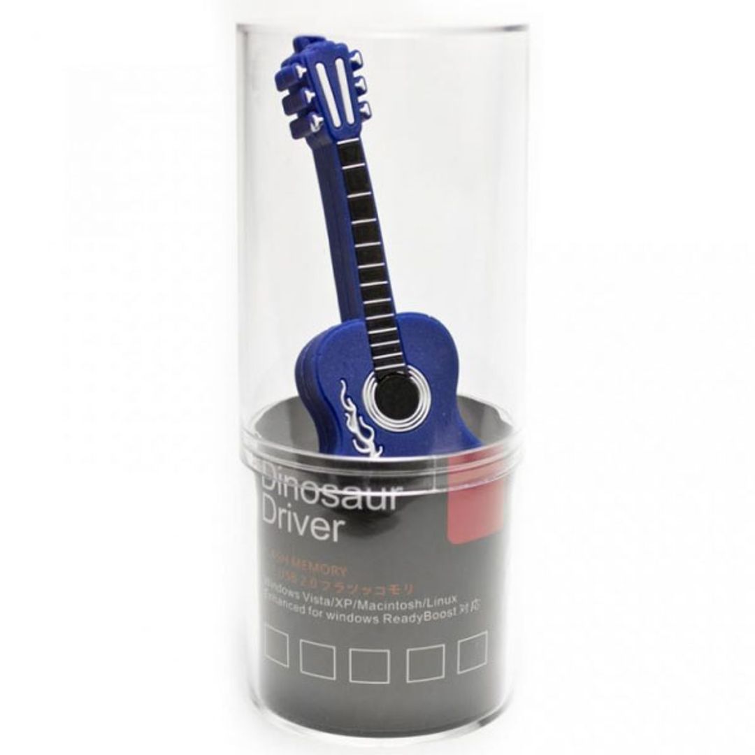 Флешка Гитара 8 Гб (Синяя) В упаковке Флешка Гитара 8 Гб (Синяя) В упаковке