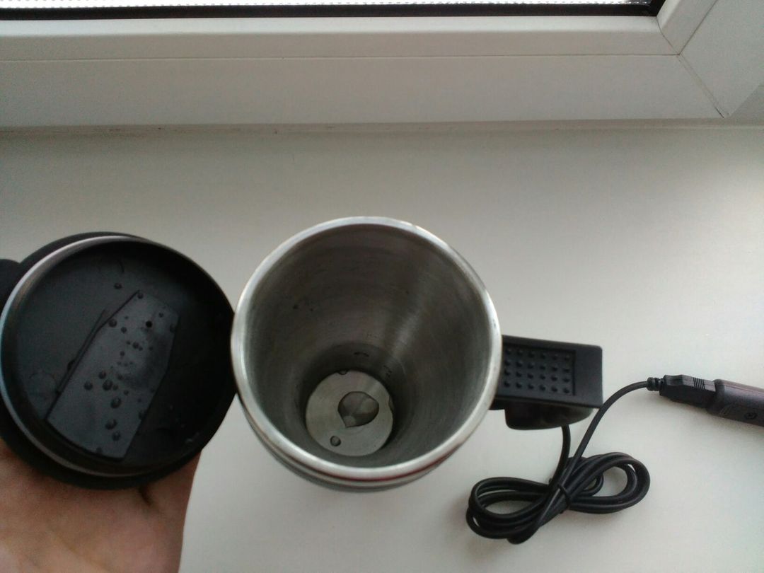 Кружка с подогревом от прикуривателя и USB (Стальной) купить по цене ...