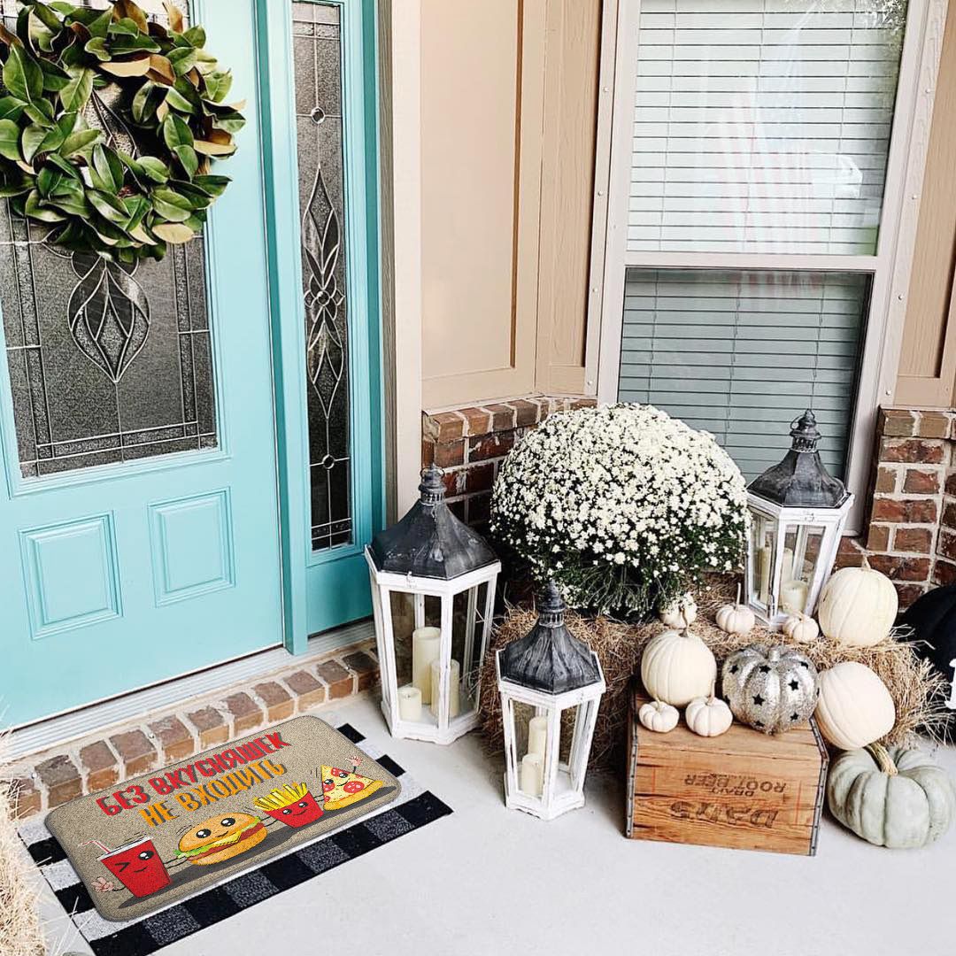 Коврик для входной двери Без вкусняшек не входить Коврик для входной двери Без вкусняшек не входить