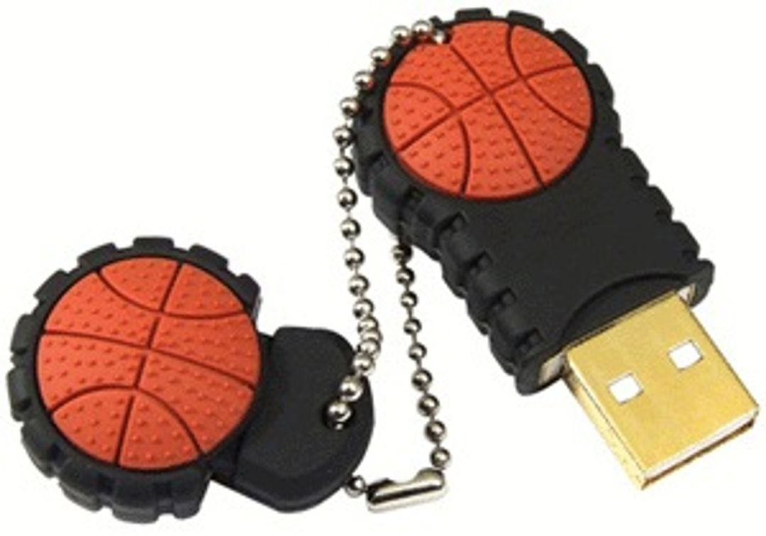 Флешка Баскетбольный мяч пополам 2 Гб Флешка Баскетбольный мяч пополам 2 Гб