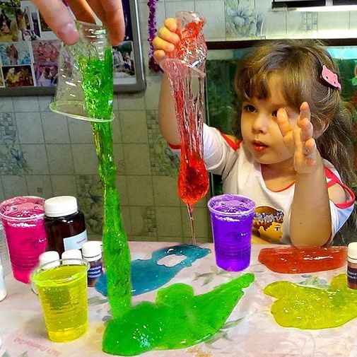 Набор для химических экспериментов Цветные лизуны и жидкая броня