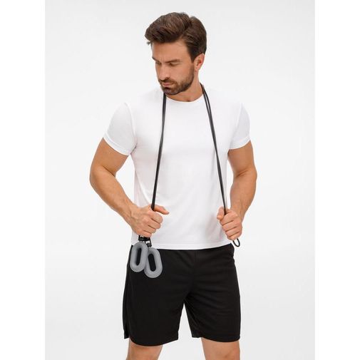 Мультифункциональная скакалка с эспандером Multi McFly (серый)