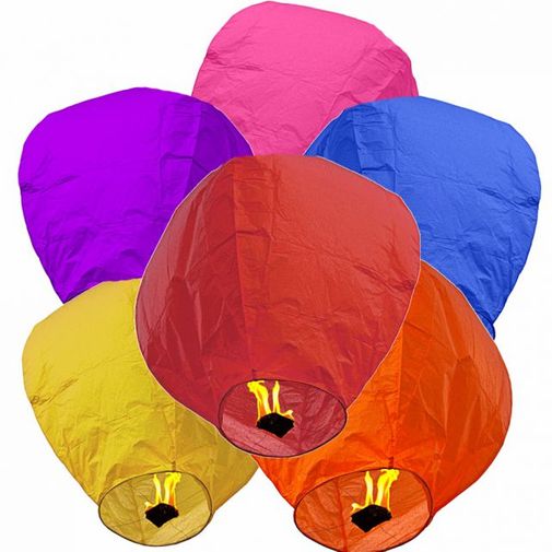 Летающий фонарик Разные цвета Летающий фонарик Разные цвета