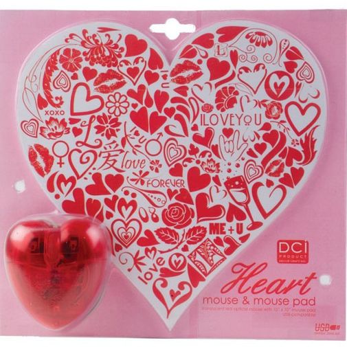 Мышь с ковриком Сердечко Мышь с ковриком Сердечко