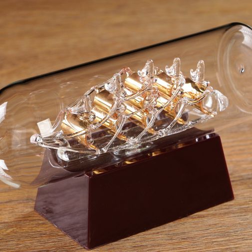 Корабль в бутылке с подсветкой Семь футов под килем Корабль в бутылке с подсветкой Семь футов под килем