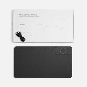 Складной стол для ноутбука с беспроводной зарядкой Kickstand Table (серый) Складной стол для ноутбука с беспроводной зарядкой Kickstand Table (серый)