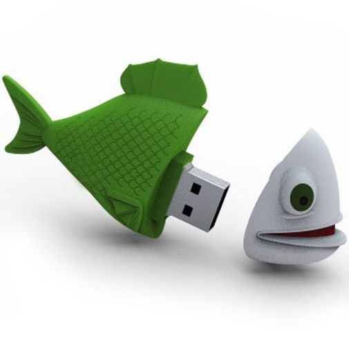 Флешка Пиранья 8 Гб Со снятой крышкой