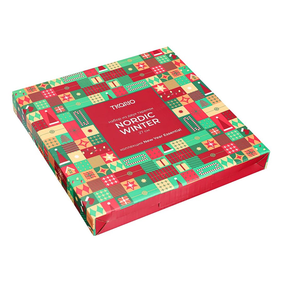 Набор из двух тарелок Nordic winter из коллекции New Year Essential, 26,5 см