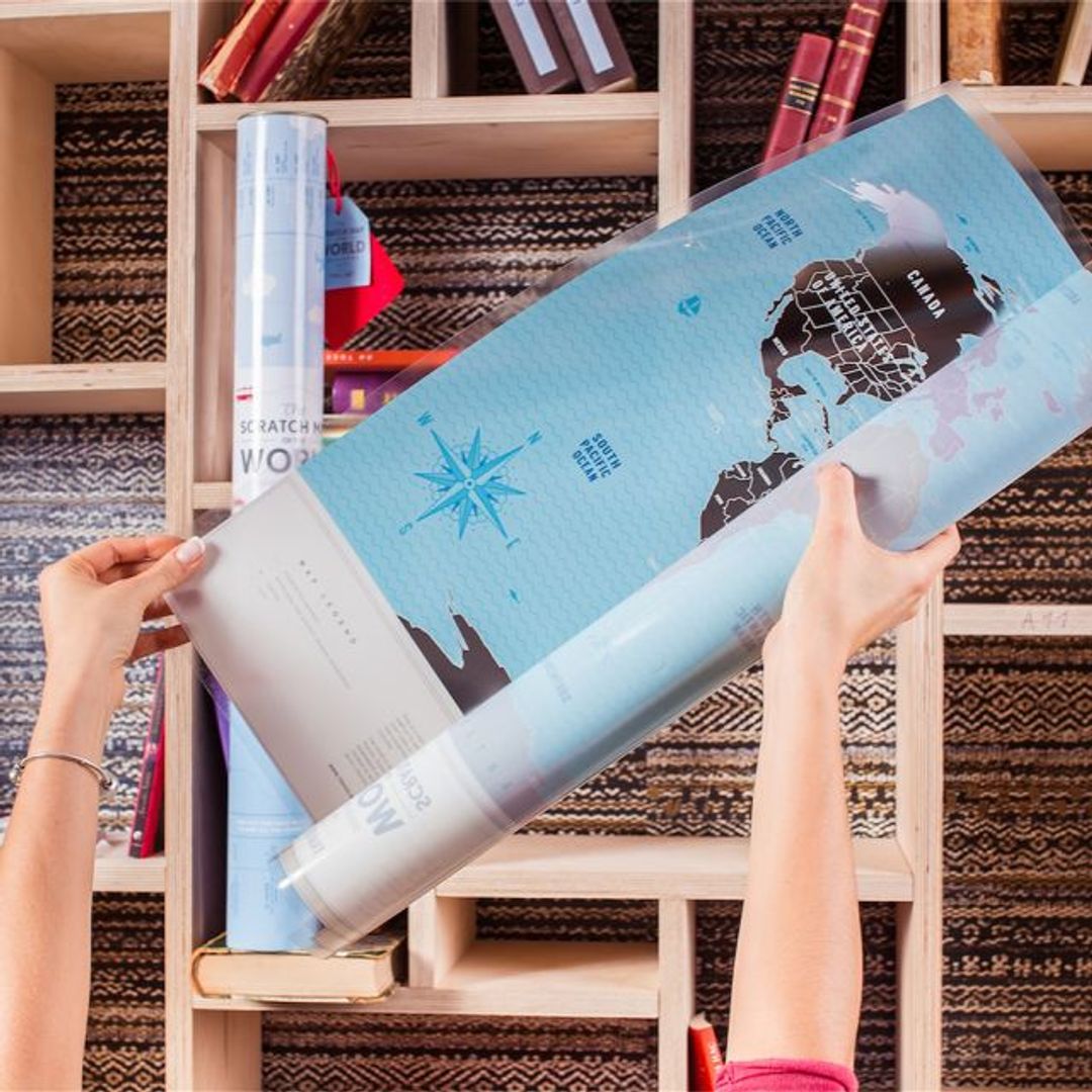 Скретч-карта мира Silver (на английском)