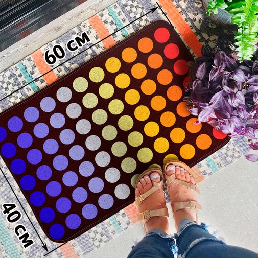 Коврик для входной двери Кружочки