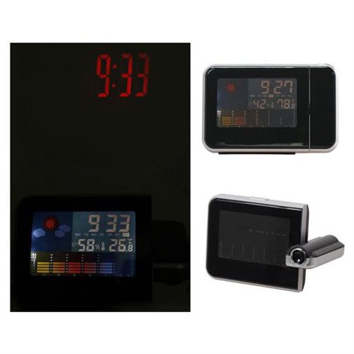 Часы Метеостанция С проектором времени