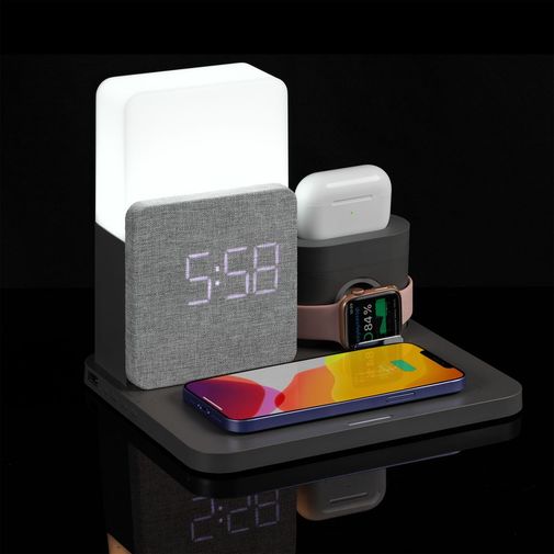 Зарядная станция с часами и подсветкой Large Charge