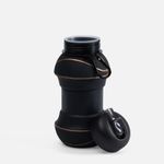 Складная бутылка для воды Basketball Flex (черный)