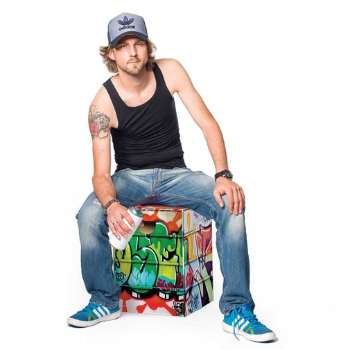 Складной картонный табурет Graffiti