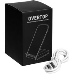 Беспроводное зарядное устройство с быстрой зарядкой Overtop (Белое)