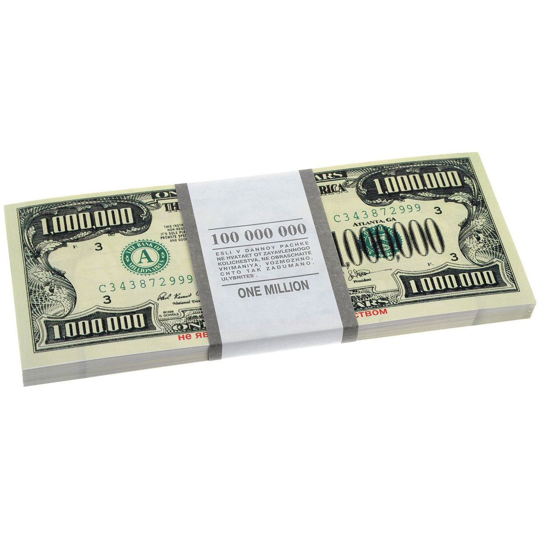 Блокнот Пачка 1000000$ Блокнот Пачка 1000000$