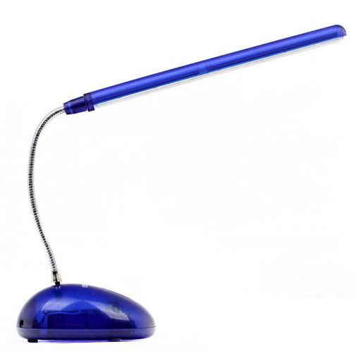 USB Лампа 7 светодиодов Синяя на подставке