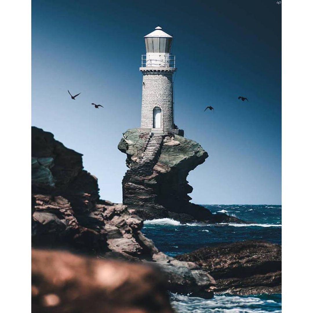 Модель сборная Маяк на скале Турлитис (Греция)