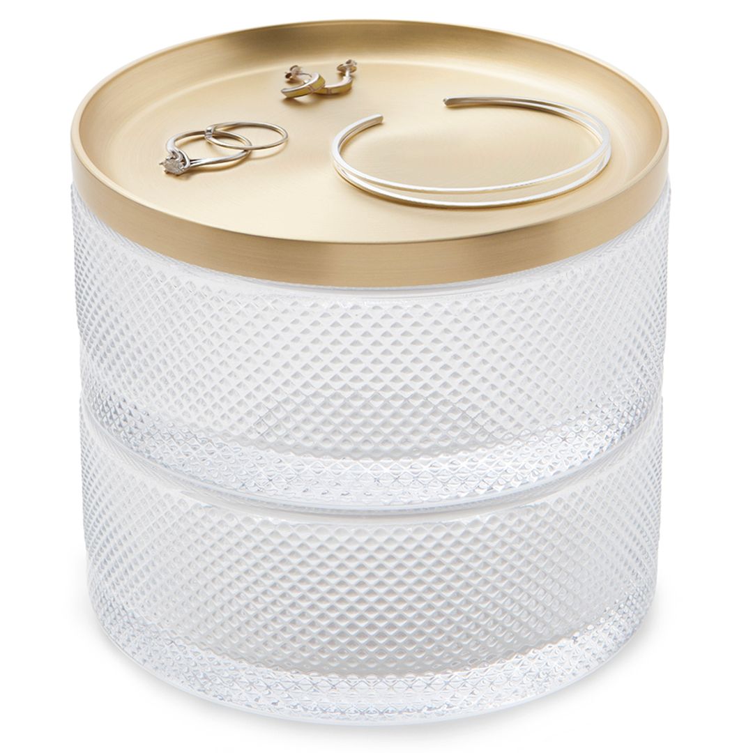 Шкатулка для украшений Tesora стекло-латунь