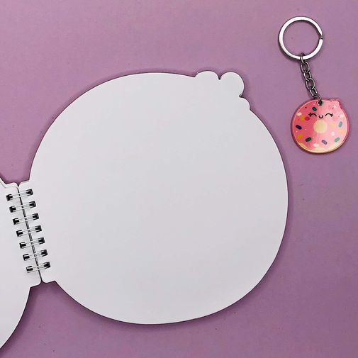 Блокнот+брелок Пончик Funny donut Блокнот+брелок Пончик Funny donut