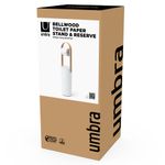 Держатель-органайзер для туалетной бумаги Bellwood (белый/натуральное дерево)