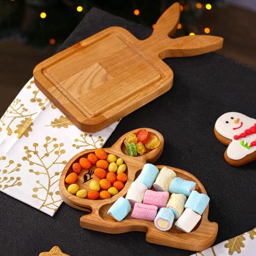 Подарочный набор посуды Adelica Ушастый заяц (разделочная доска, менажница)