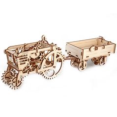 Механический 3D Пазл Ugears Прицеп к трактору