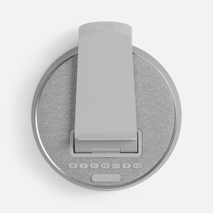 Bluetooth-колонка с беспроводной зарядкой и часами netEnergy (серый) Bluetooth-колонка с беспроводной зарядкой и часами netEnergy (серый)