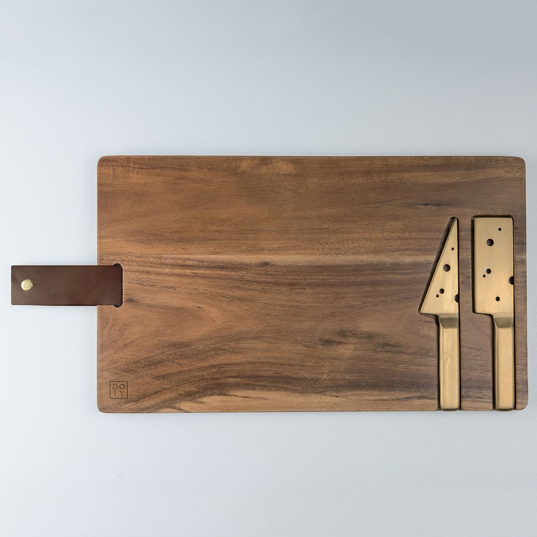 Доска для нарезки сыра + 2 ножа Cheeseporn