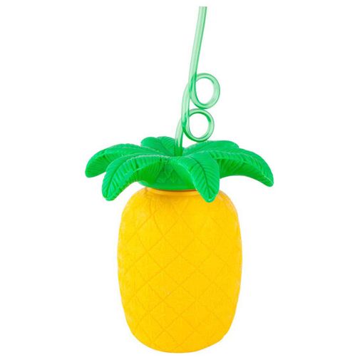 Стакан с крышкой и трубочкой Ананас Стакан с крышкой и трубочкой Ананас