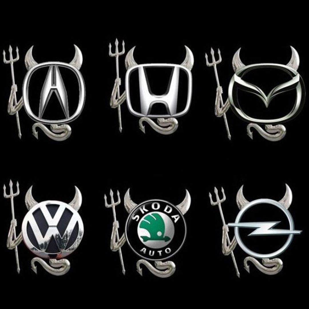 Наклейка на эмблему авто Чёртик Наклейка на эмблему авто Чёртик