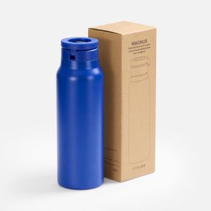 Термобутылка Magnus с магнитным держателем для телефона (синий)