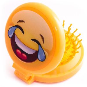 Зеркальце с расческой Emoji (складное) (Смех до слез)