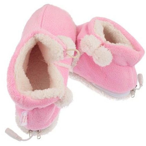 Тапочки с подогревом от USB Угги Розовые