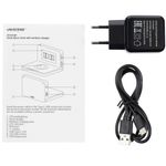 Часы настольные с беспроводным зарядным устройством Pitstop (черный)