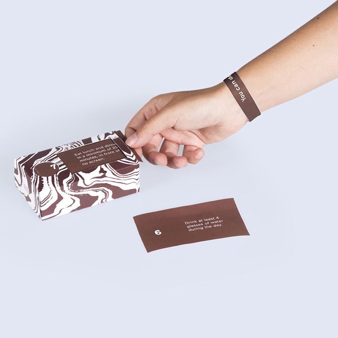 Набор бумажных мотиваторов 21 день, чтобы перестать есть вредную пищу