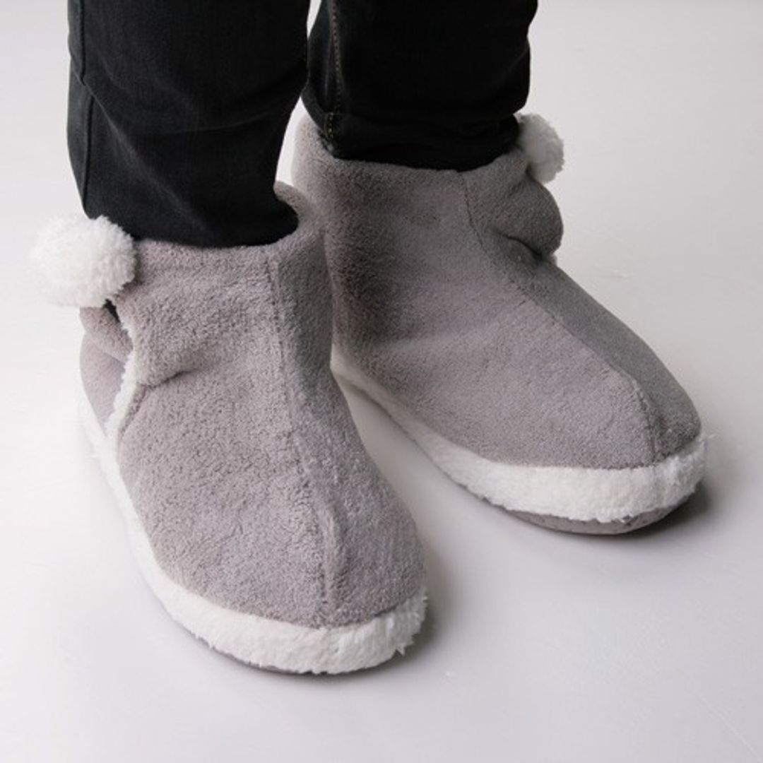 Тапочки с подогревом от USB Угги Серые