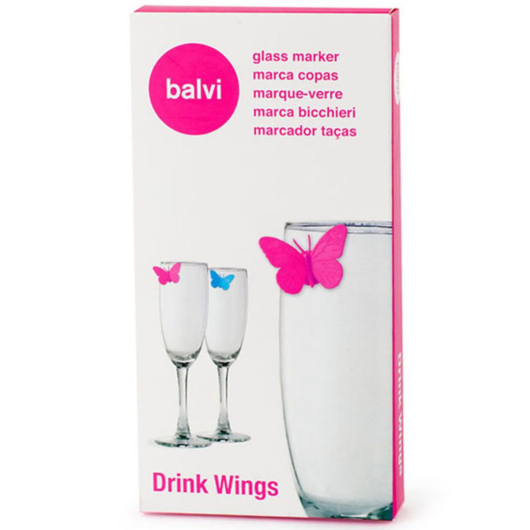 Маркеры для стаканов Бабочки Drink Wings (10 шт) Маркеры для стаканов Бабочки Drink Wings (10 шт)