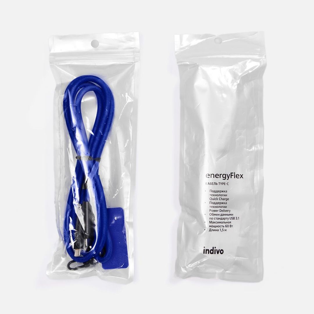 Кабель-ланьярд energyFlex Power Delivery 60 Вт (темно-синий) Кабель-ланьярд energyFlex Power Delivery 60 Вт (темно-синий)